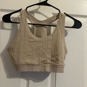 Offline by Aerie Women's Tan Ribbed Sports Bra
